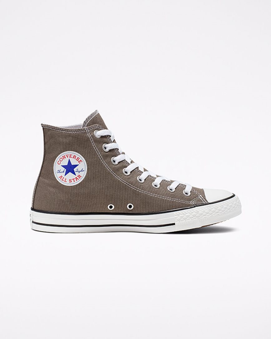 Pánské Boty Vysoké Converse Chuck Taylor All Star Classic Tmavě Šedé | CZ HUNT02